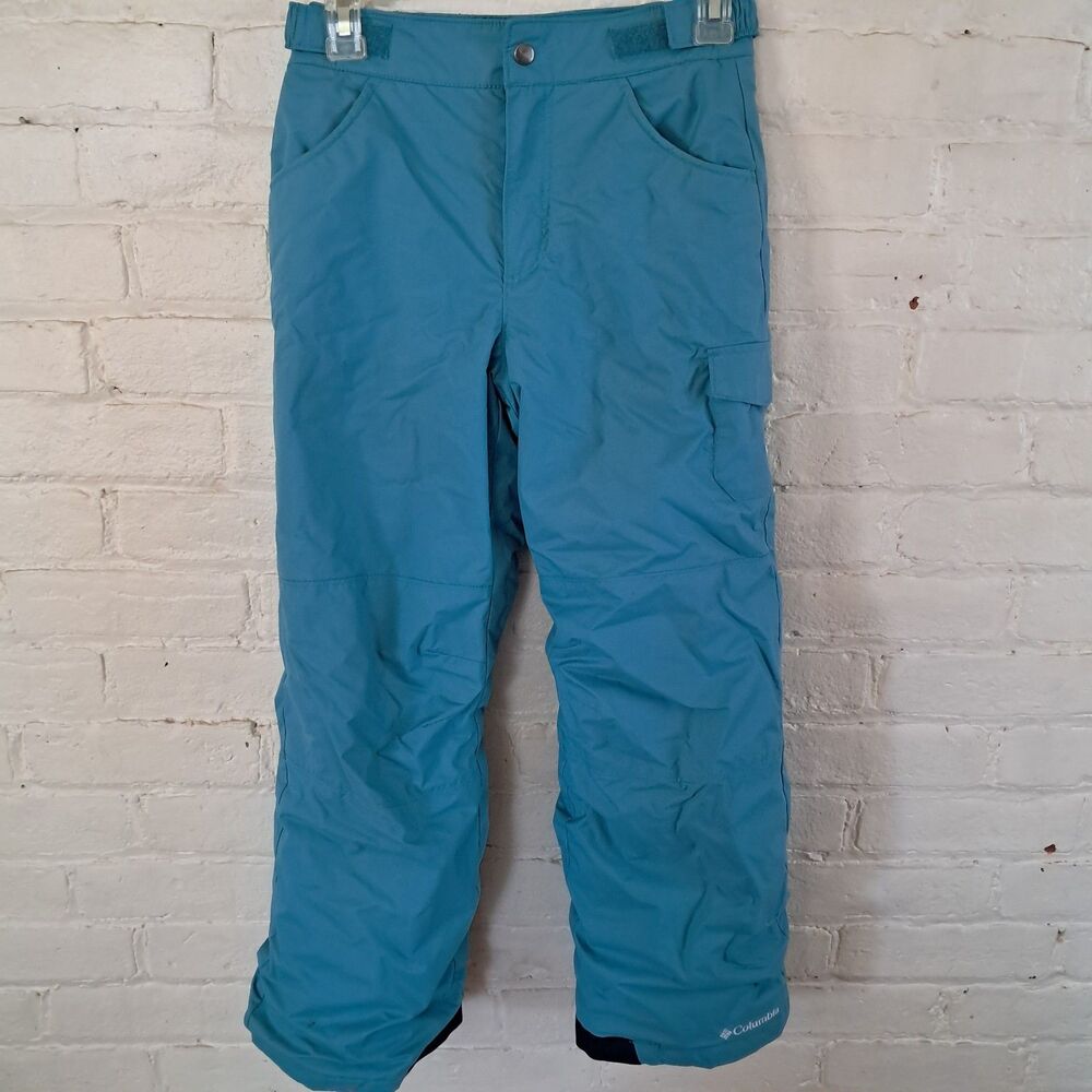 Columbia Sportswear Insulated Snow Ski Pants Turquoise Blue Youth Size M Outgrow